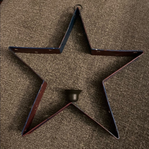 Pretty America Decorated Star Candle Holder - Picture 1 of 4